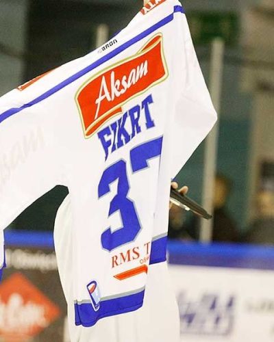 Michal Fikrt w barwach Aksam Unii Oświęcim