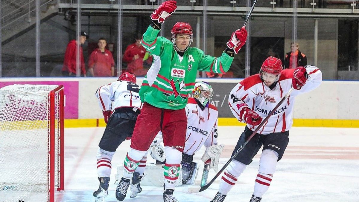 Aron Chmielewski, napastnik ECB Zagłębia Sosnowiec (fot. Natalia Woźniak)