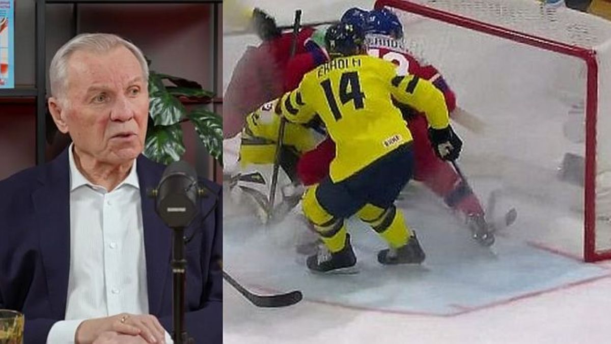 Boris Majorow (dwukrotny mistrz olimpijski z reprezentacją ZSRR) / fragment meczu Czechy-Szwecja na MŚ 2026