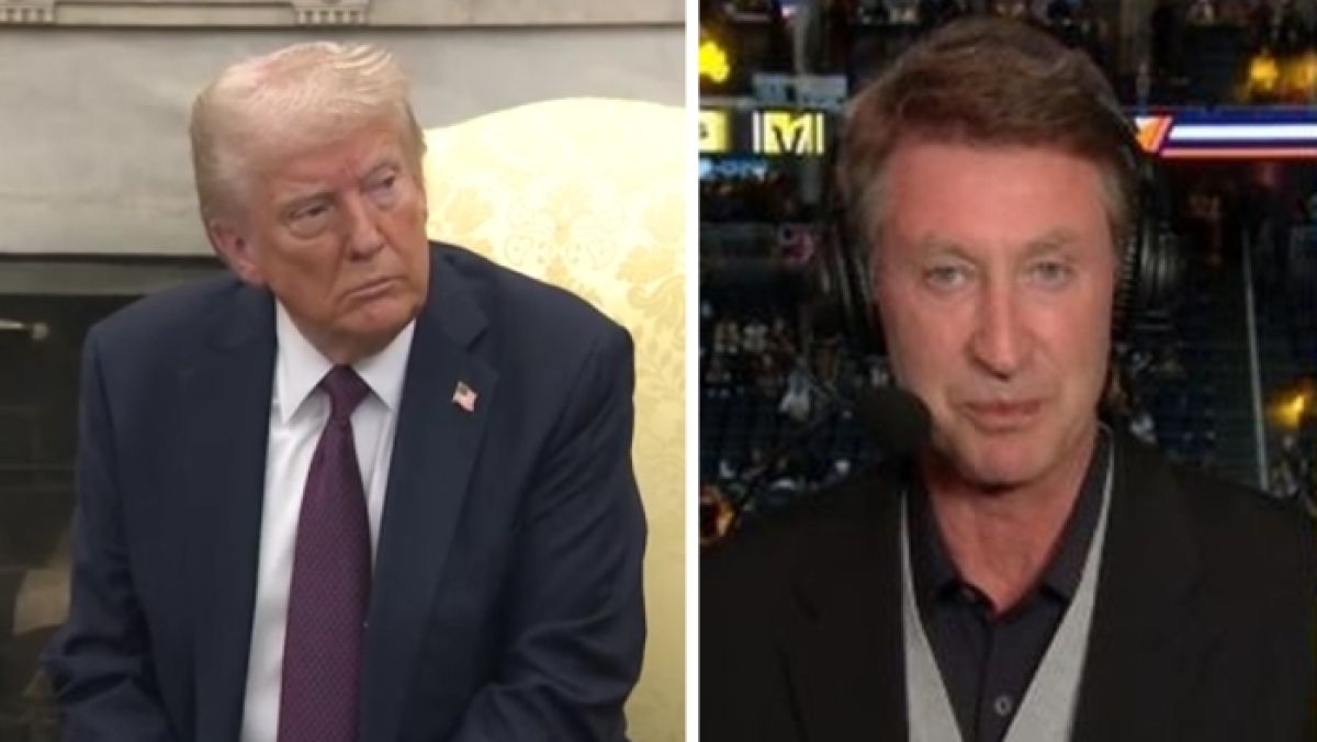 Prezydent USA Donald Trump i Wayne Gretzky