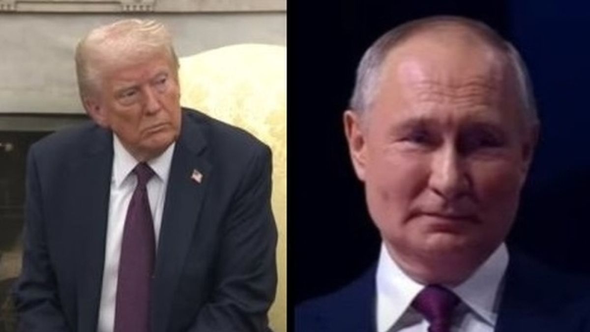 Prezydent USA Donald Trump i prezydent Rosji Władimir Putin.