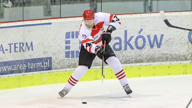 Maksim Ignatowicz w barwach Comarch Cracovii (Foto: cracovia-hokej.pl)