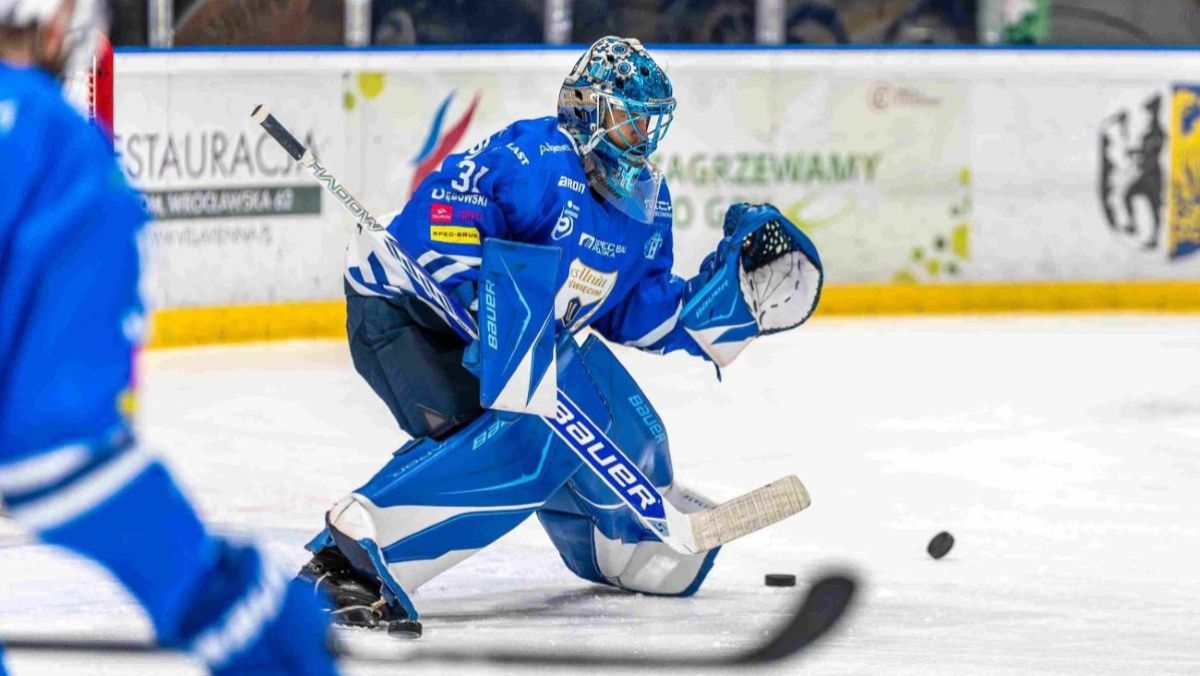 Igor Tyczyński, bramkarz KS Unii Oświęcim (fot. Jarosław Fiedor)