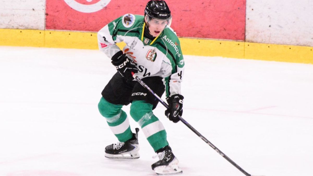 Jakub Ślusarczyk, napastnik JKH GKS-u Jastrzębie (fot. Klaudia Baron)