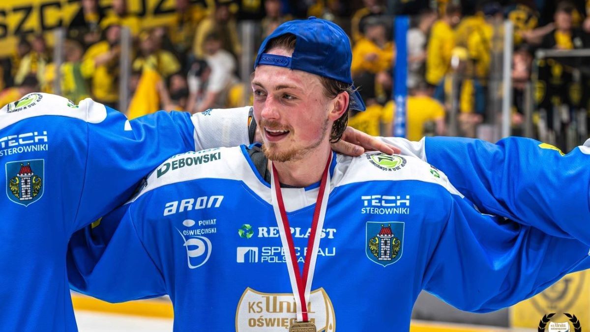 Kamil Sadłocha, napastnik Re-Plast Unii Oświęcim (fot. Jarosław Fiedor)