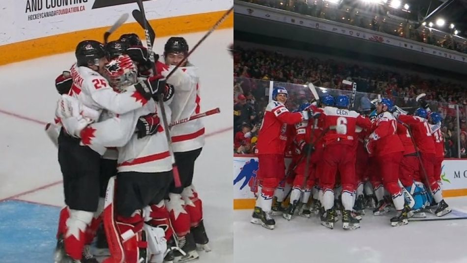 Reprezentacje Kanady (z lewej) i Czech zagrają w finale Mistrzostw Świata juniorów 2023.