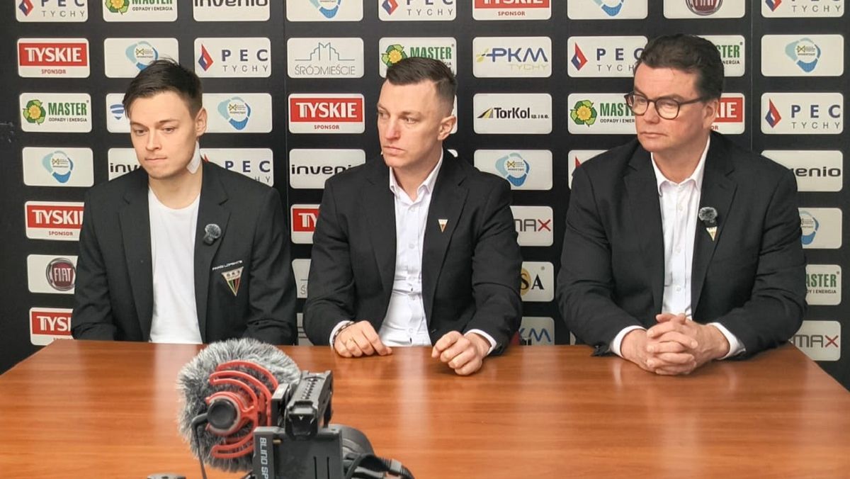 Konferencja prasowa GKS Tychy przed fazą play-off / fot: Radosław Kozłowski