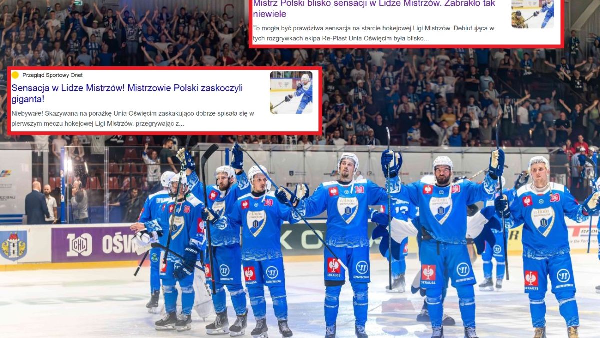 Unia Oświęcim po meczu Hokejowej Ligi Mistrzów (Foto: Jarosław Fiedor)