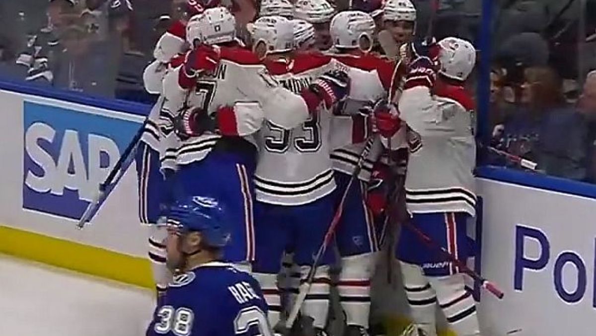 Radość drużyny Montréal Canadiens