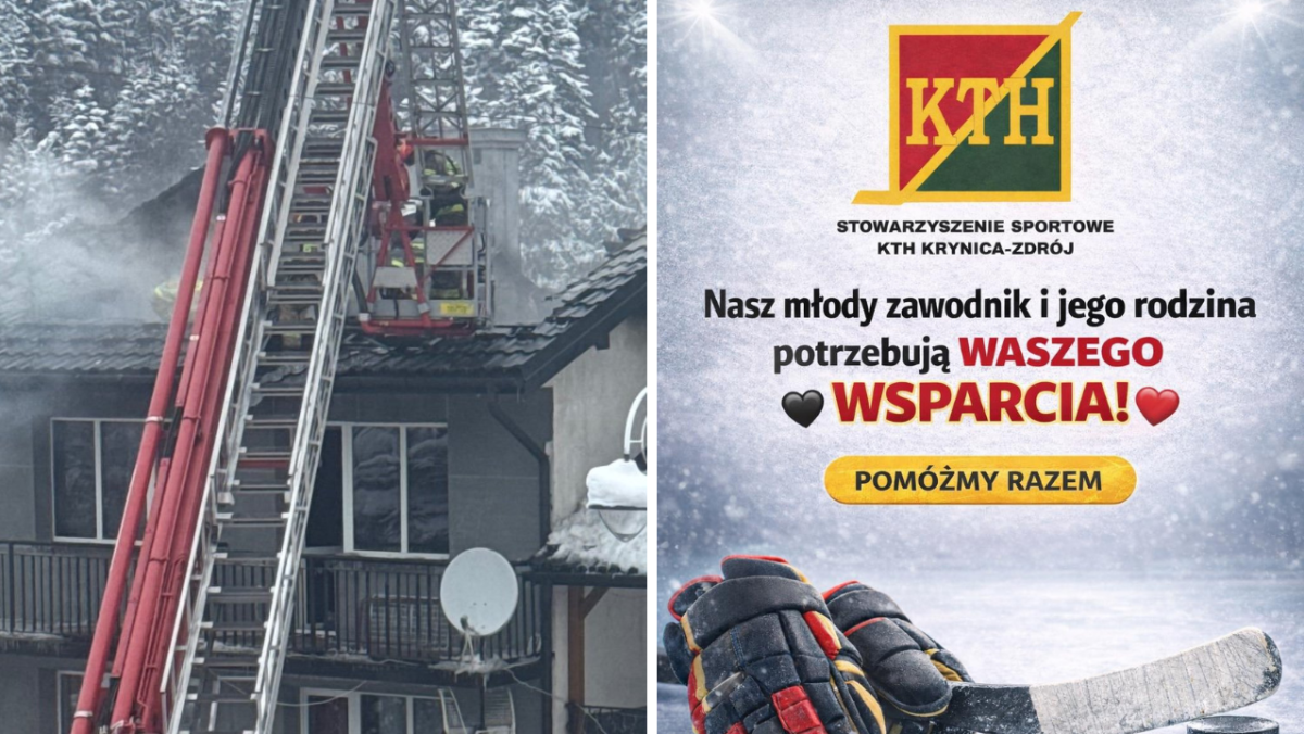 Pożar domu młodego hokeisty Krynica