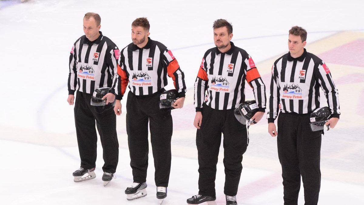 Sędziowie TAURON Hokej Ligi (fot. Klaudia Baron)