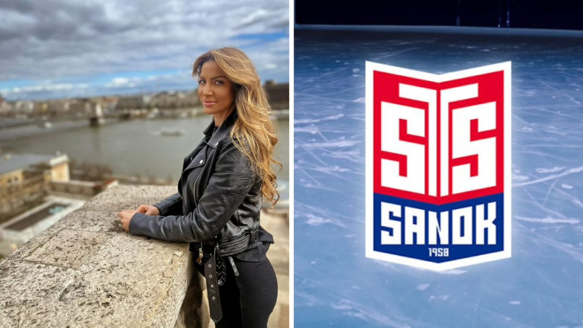 STS Sanok logo i zdjęcie Pani prezes