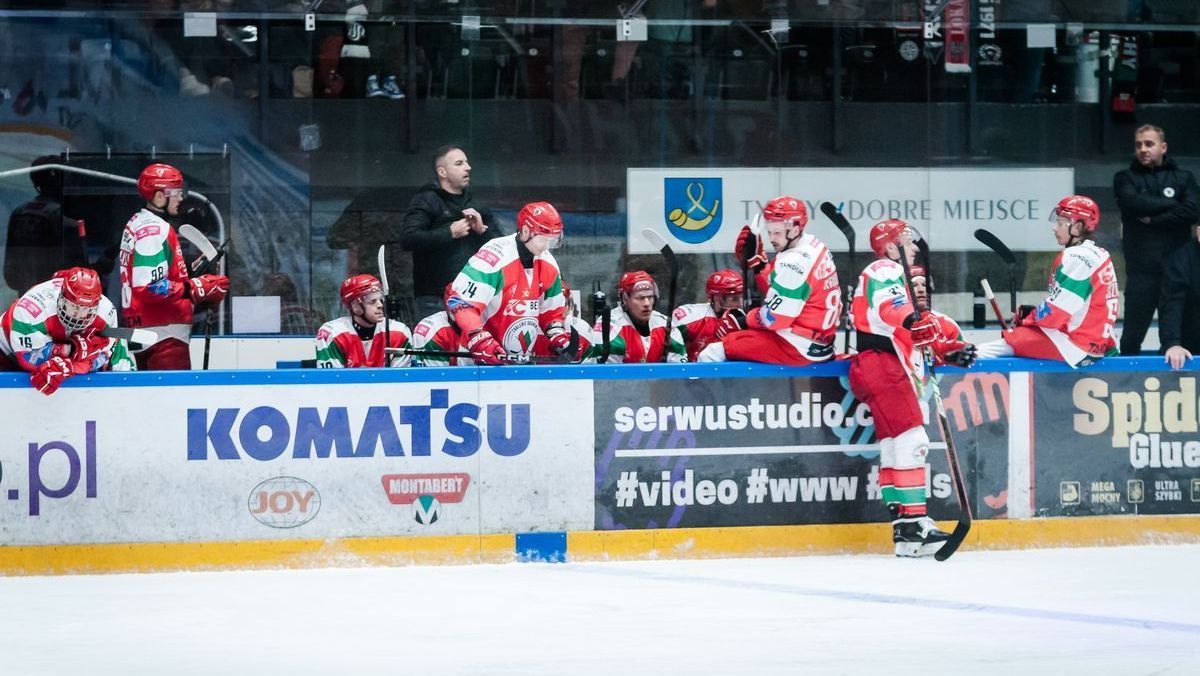 Boks Zagłębia Sosnowiec podczas meczu [Foto: Łukasz Długosz]